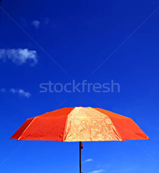 umbrella on background blue sky Stock photo © basel101658