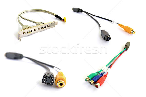 Computerapparatuur computer industrie kabel communicatie snelheid Stockfoto © basel101658