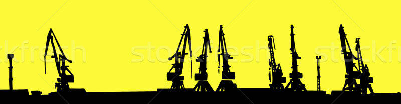 Vector dibujo silueta aislado amarillo trabajo Foto stock © basel101658