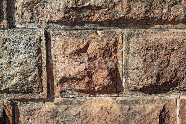 Imbatranire zid de piatra constructii stâncă piatră întuneric Imagine de stoc © basel101658