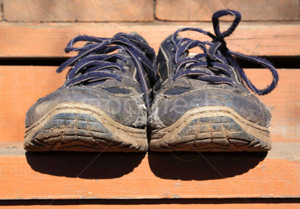 старение спорт звездой подготовки ногу обуви Сток-фото © basel101658