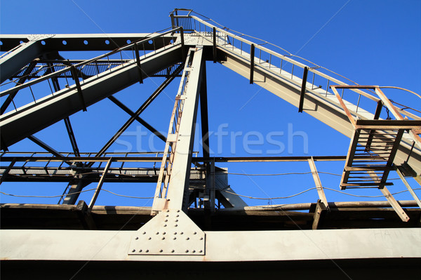 Demiryolu köprü gökyüzü inşaat teknoloji tren Stok fotoğraf © basel101658