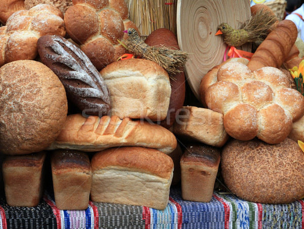 Brot ländlichen Markt Gruppe Industrie Abendessen Stock foto © basel101658