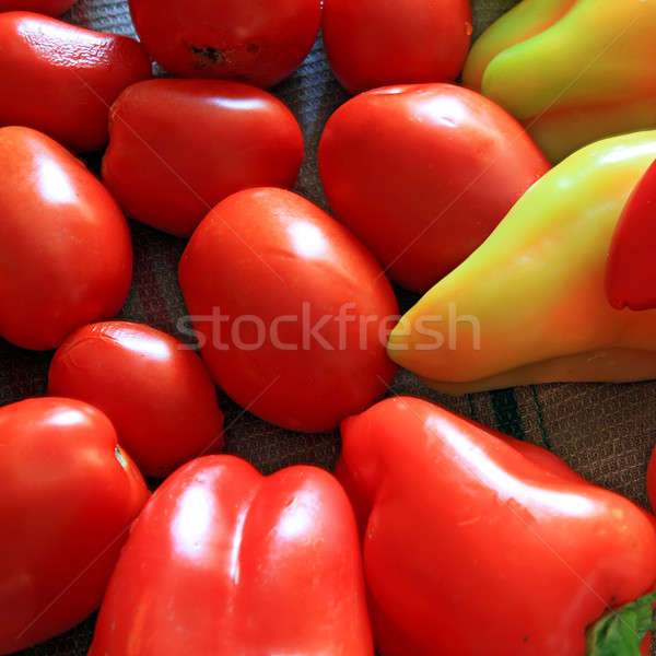 tomatoes and pepper Stock photo © basel101658
