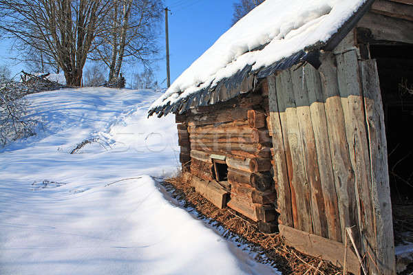 старые сельский дома природы окна льда Сток-фото © basel101658