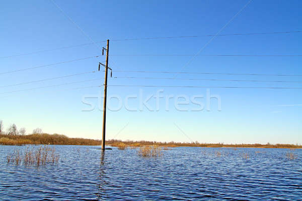 electric pole in water Stock photo © basel101658