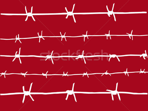  vector drawing of the barbed wire      Stock photo © basel101658