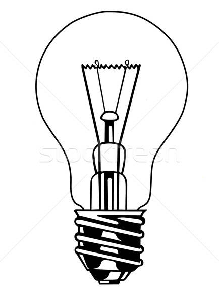 Vektor Glühlampe weiß Licht Design Hintergrund Stock foto © basel101658