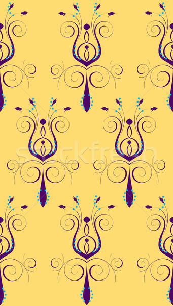 Purple Yellow Abstract Flower Stock photo © BasheeraDesigns