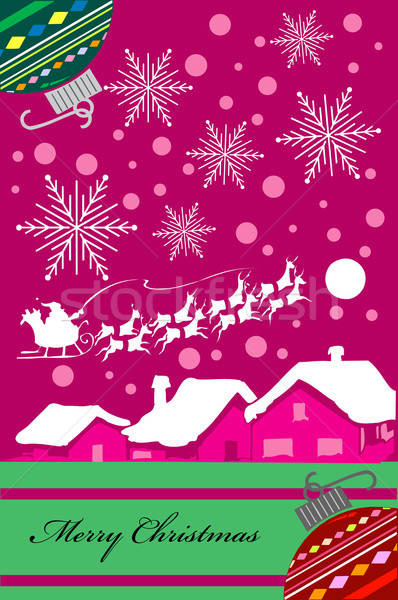 Colorful Christmas Card Stock photo © BasheeraDesigns