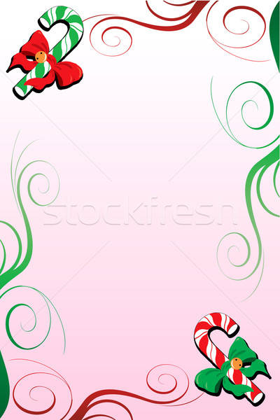Weihnachten candy Blumen grünen Winter Karte Stock foto © BasheeraDesigns