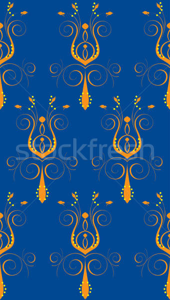 Blau orange abstrakten Blume Design Stock foto © BasheeraDesigns