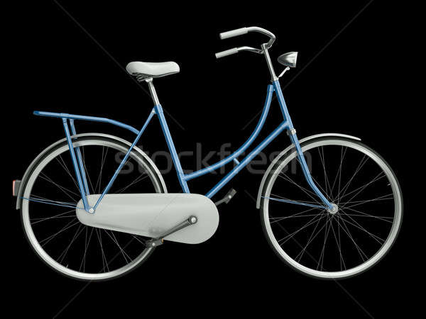 青 自転車 孤立した 黒 3dのレンダリング 市 ストックフォト © bayberry