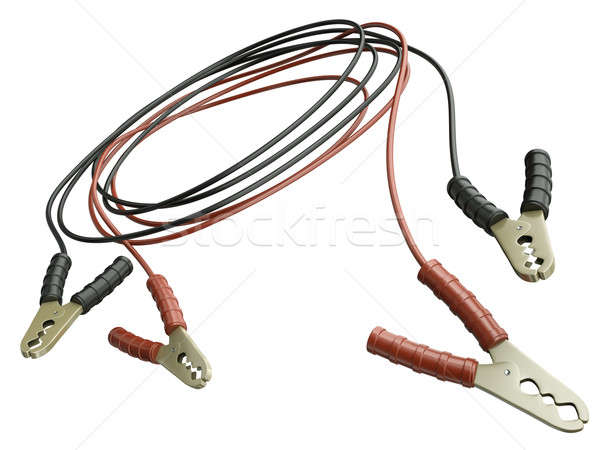 Cablu cabluri izolat alb 3D prestate Imagine de stoc © bayberry