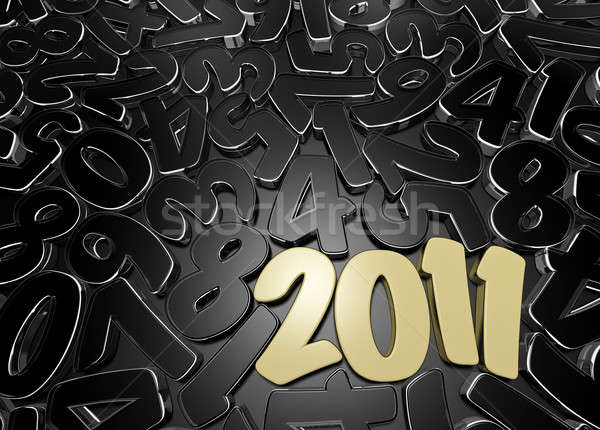 Niski kluczowych 2011 nowego rok data Zdjęcia stock © bayberry