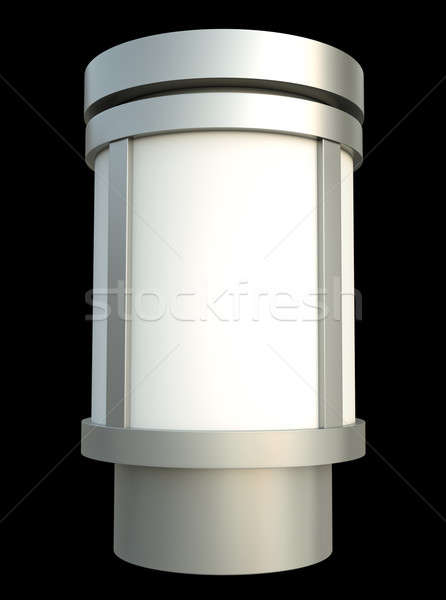 Werbung Säule schwarz 3d render Stadt Zeichen Stock foto © bayberry