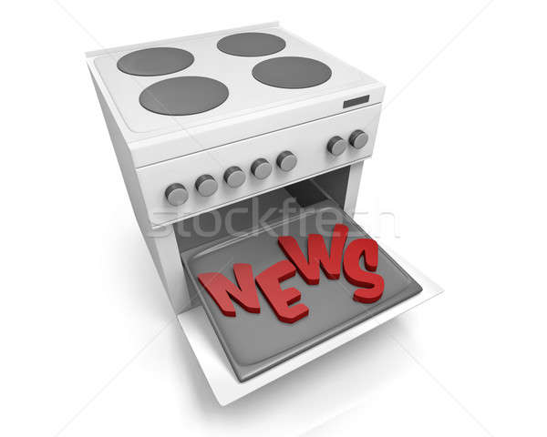 Frisch gebacken News ironisch Illustration Informationen Stock foto © bayberry