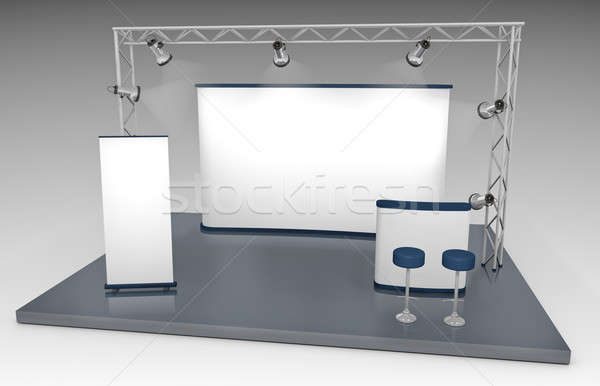 Handel tentoonstelling stand scherm counter banner Stockfoto © bayberry