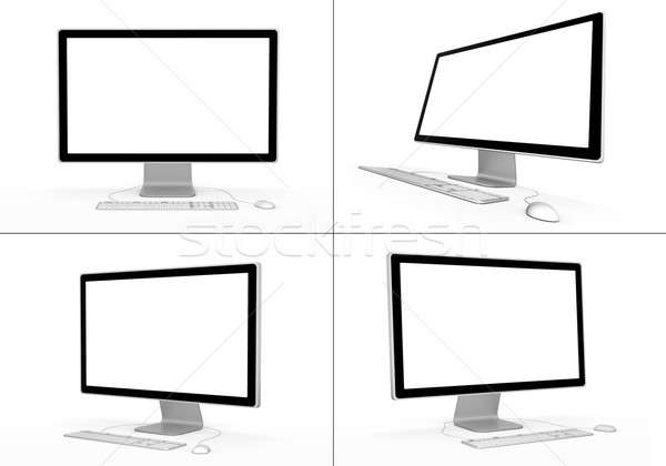 Számítógépek szett számítógép különböző 3D renderelt Stock fotó © bayberry