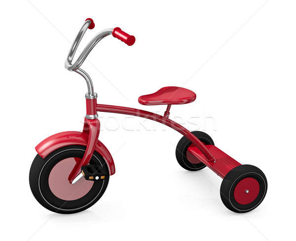 Rouge tricycle blanche élevé qualité 3D Photo stock © bayberry