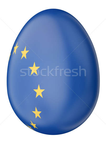 EU zászló húsvéti tojás 3d render terv csillagok Stock fotó © bayberry