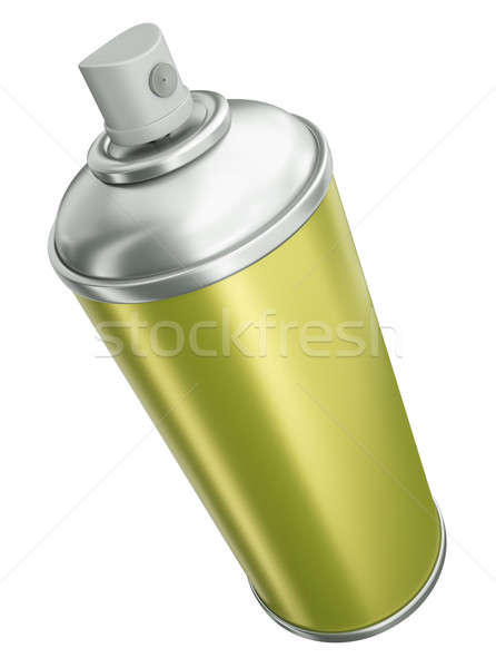 Gelb Spray kann isoliert weiß 3D Stock foto © bayberry