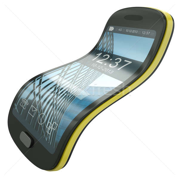 Flexibil smartphone ilustrare ecran schema proiect Imagine de stoc © bayberry