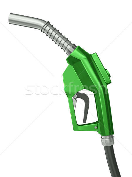 Combustível bocal verde isolado branco Foto stock © bayberry