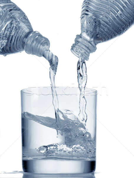 Woda mineralna biały pić butelki płynnych zimno Zdjęcia stock © bazilfoto