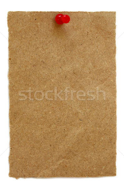 Brown paper with pushpin Stock photo © bdspn