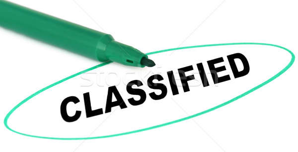 Stock photo: Classified written in paper