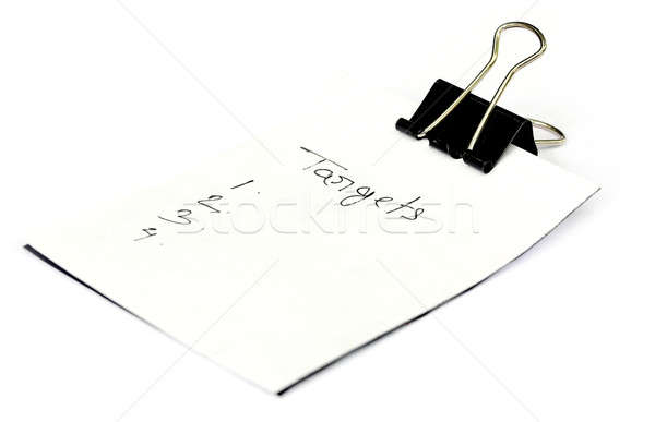 Paper clip with white paper Stock photo © bdspn