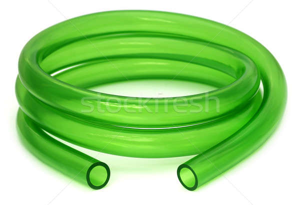 Verde tubing izolat alb curăţa instrument Imagine de stoc © bdspn