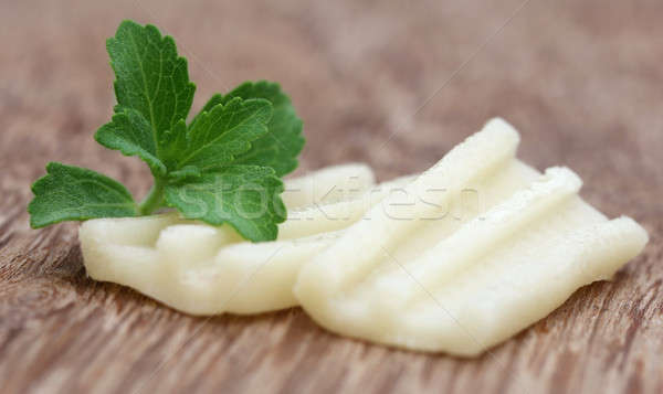 Chewing gum with green stevia Stock photo © bdspn