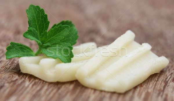 Chewing gum with green stevia Stock photo © bdspn
