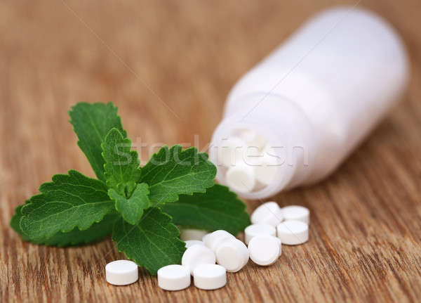 Stevia with tablets Stock photo © bdspn