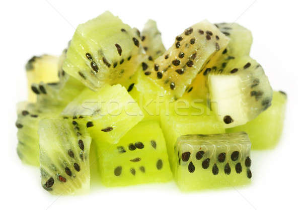 [[stock_photo]]: Pièces · kiwi · fruits · blanche · fruits · fond