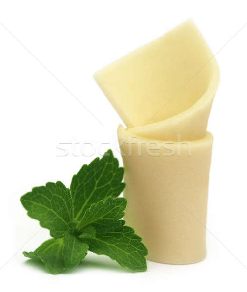 Chewing gum with green stevia Stock photo © bdspn