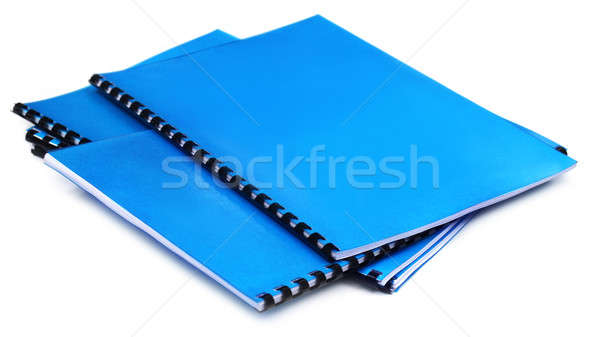 Blue Spiral bound note books Stock photo © bdspn