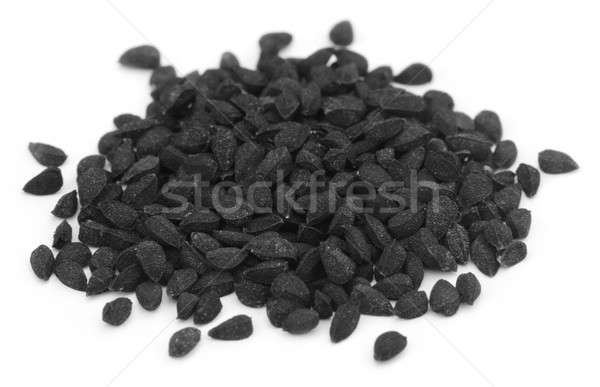 Fekete kömény fehér makró római magok Stock fotó © bdspn