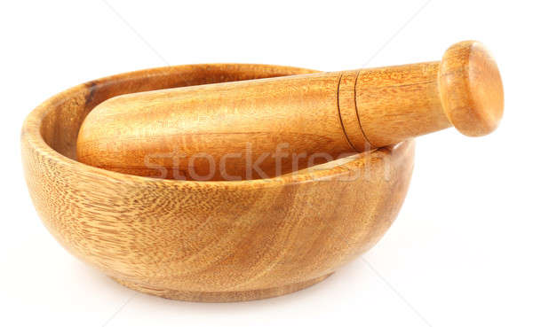 Wooden mortar with pestle Stock photo © bdspn