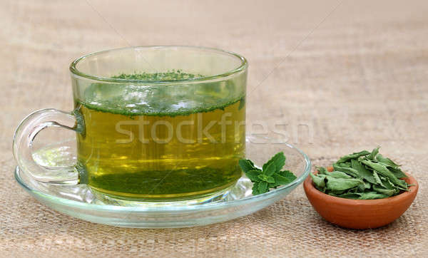 茶 緑 自然 ドリンク 葉 工場 ストックフォト © bdspn