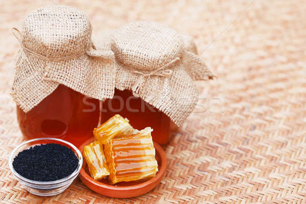 Honey with black cumin Stock photo © bdspn