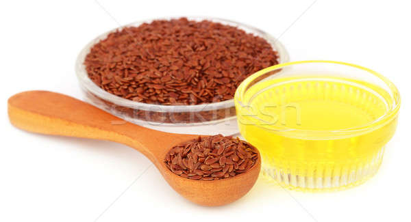 Flax seeds with oil Stock photo © bdspn
