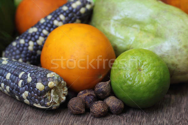 Owoce warzyw Hill żywności owoców zielone Zdjęcia stock © bdspn