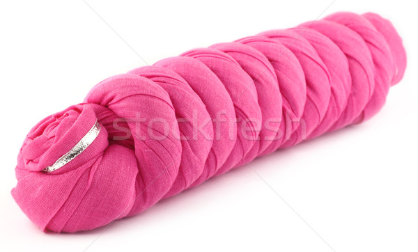 Rolled pink cotton scarf  Stock photo © bdspn