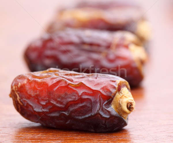 Makro świeże arabski daty powierzchnia Zdjęcia stock © bdspn