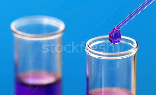 Test Rohre Pipette Wasser Wissenschaft Labor Stock foto © bdspn