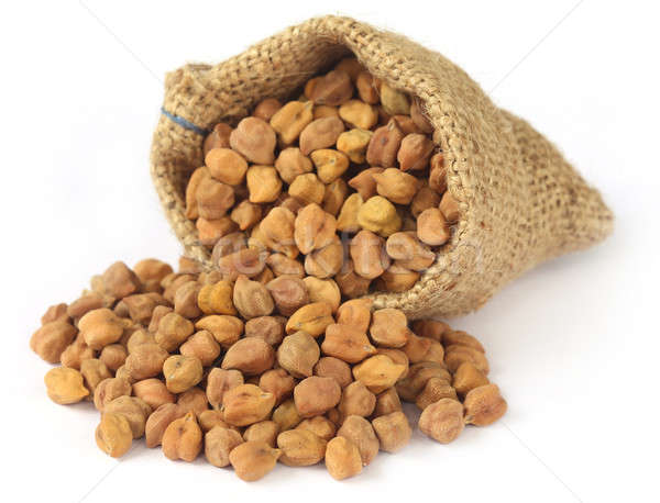 Raw Chickpea with sack Stock photo © bdspn