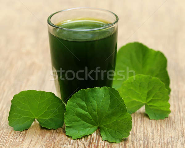 Stock photo: Thankuni leaves with extract